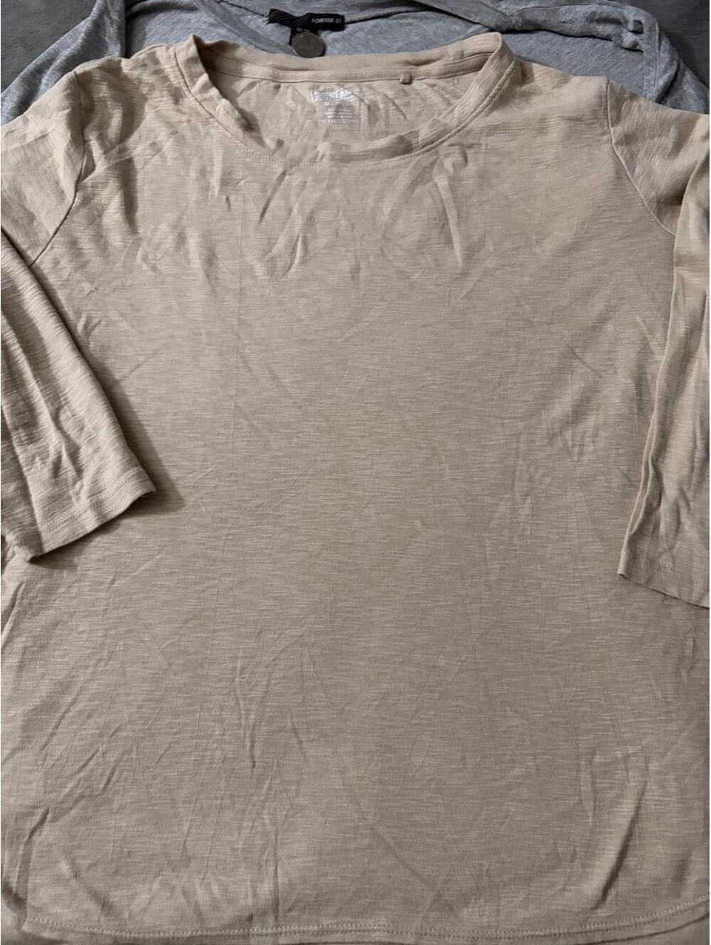 Kirkland Signature Women's Long Sleeve Beige Top  - M - 0277